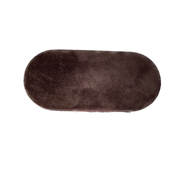 Tom Ford Brown Suede Medium Clamshell Eye Glasses Case - Picture 3 of 3